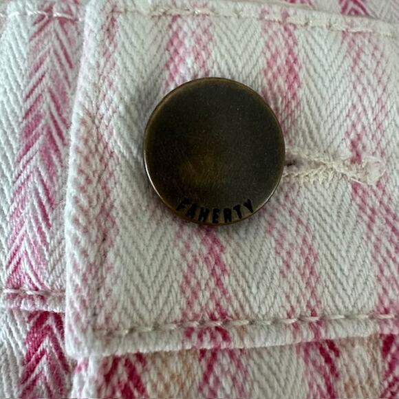 Faherty Topsail Denim Short Pink Railroad Stripe Size: 29 - Picture 4 of 7